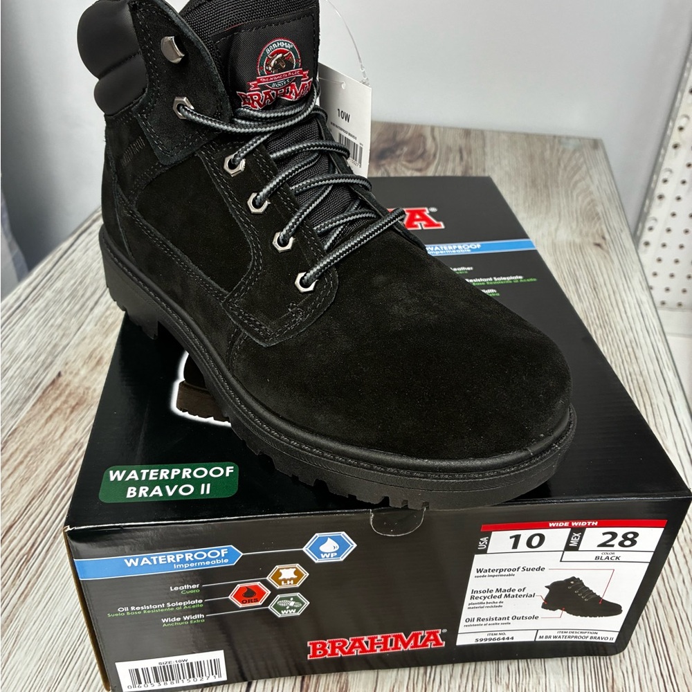 Brahma Men's Black Suede Boots